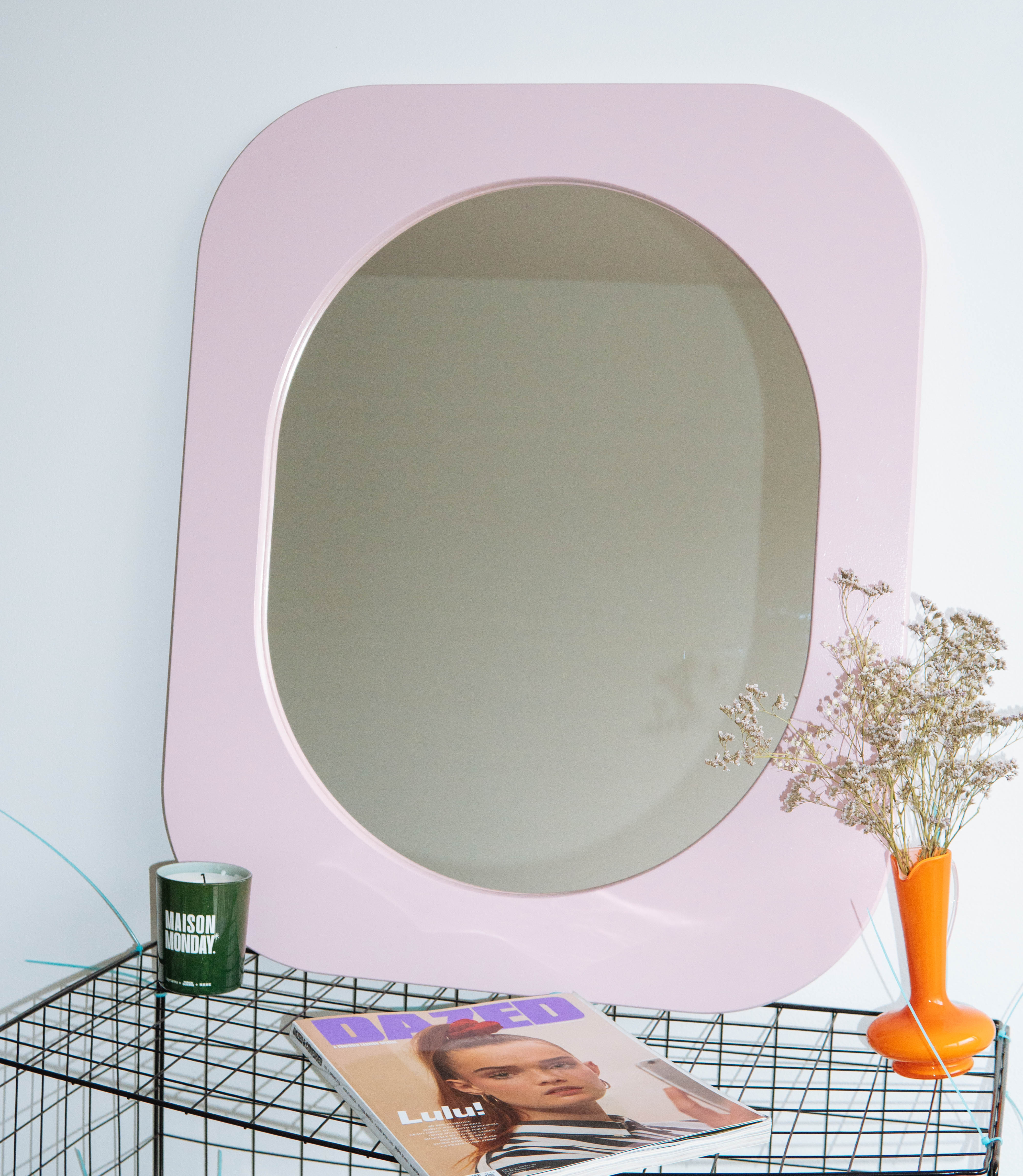 Cadre 70' Grand format + Miroir (Rose)